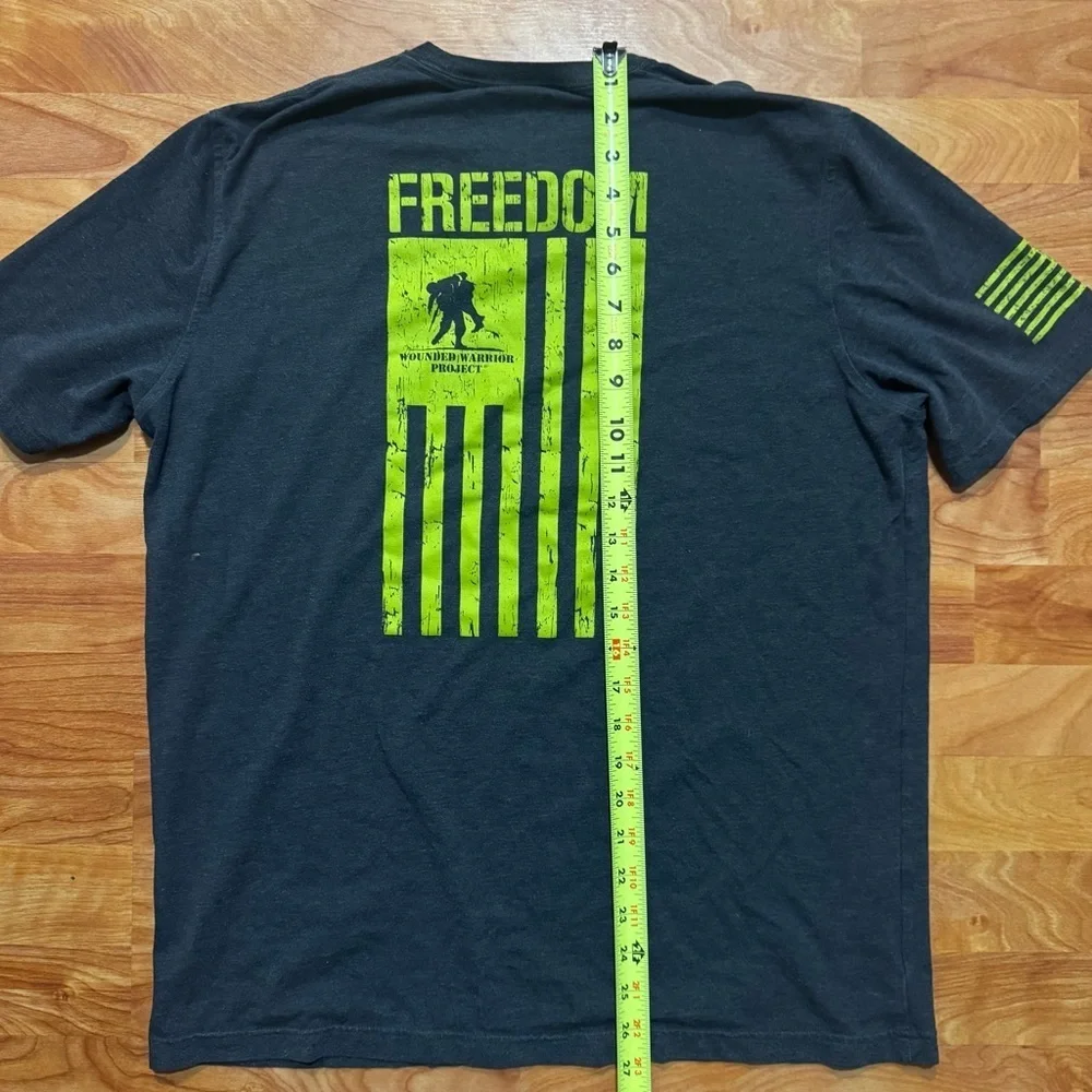Under Armour Wounded Warrior Project T Shirt Gray UA Freedom USA Tee Men’s Sz L - Picture 12 of 13